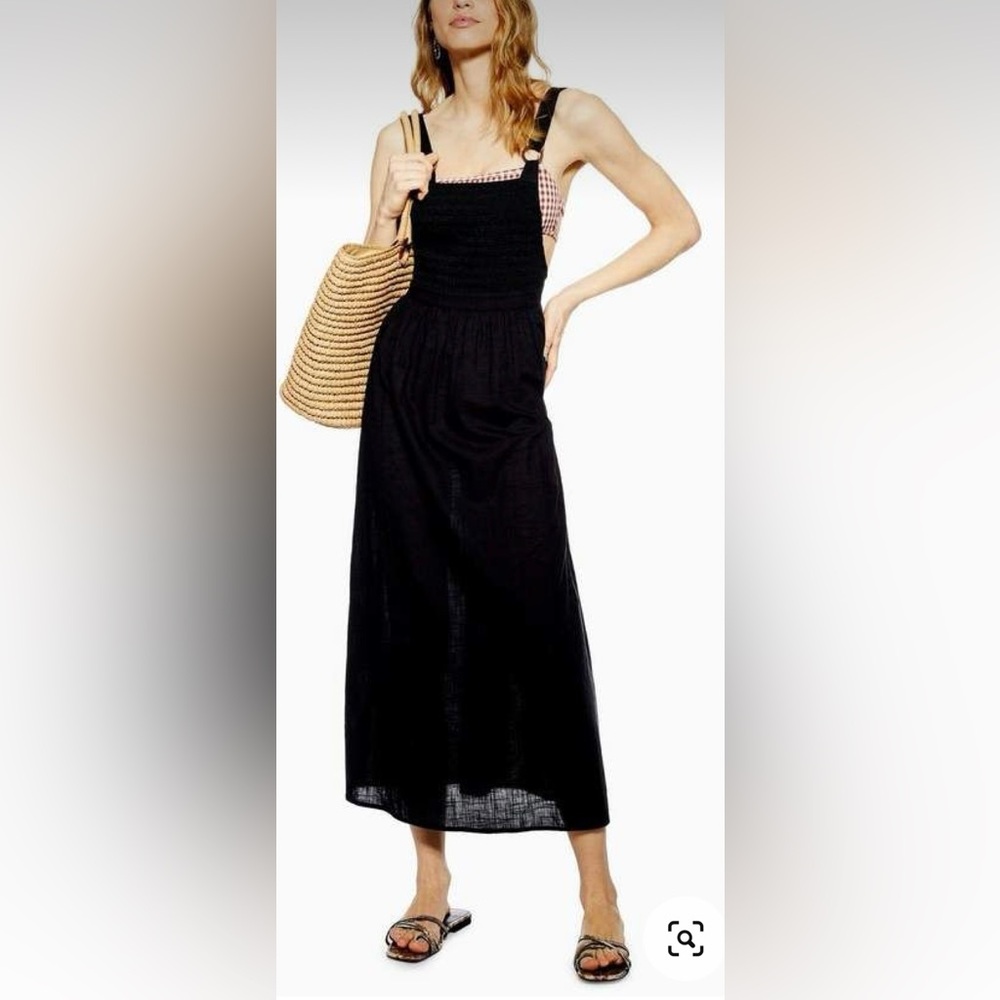 NWOT! Black Topshop Shirred Bodice Dress!!✨✨✨☀️